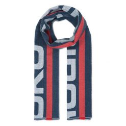 Zimowy szalik retro Siroko Bandai Blue. Niebieskie szaliki damskie SIROKO, na zimę, bez wzorów, z tkaniny. Za 63.00 zł.