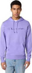 Champion Bluza męska Champion Hooded Sweatshirt fioletowa 220782 VS024 M. Fioletowe bluzy męskie Champion, m, bez wzorów, bez ramiączek, bez kaptura. Za 258.11 zł.
