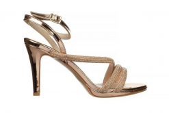 Sandały Bayla-187 587-1733 Rose 187102, Różowe złoto, Skóra ekologiczna - 36. Żółte sandały damskie Bayla, bez wzorów, z lakierowanej skóry, bez obcasa, na platformie, bez zapięcia. W wyprzedaży za 179.10 zł.