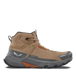 Buty trekkingowe Salewa Pedroc Leather ID Ptx. Brązowe trekkingi męskie Salewa, z materiału, bez zapięcia. Za 700.50 zł.