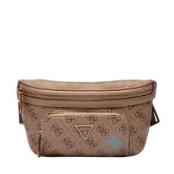 Saszetka nerka Guess. Brązowe saszetki i nerki męskie Guess, z aplikacjami. Za 299.99 zł.