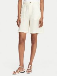 Marella Szorty materiałowe Adorni 2615141032 Écru Regular Fit. Białe szorty damskie Marella, bez wzorów, ze lnu. Za 439.99 zł.