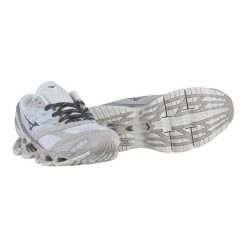 Buty sportowe Mizuno z niebieskiej skóry. Niebieskie buty sportowe męskie Mizuno, na lato, bez wzorów, ze skóry, bez zapięcia, na fitness i siłownię. Za 1,099.00 zł.