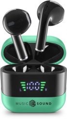 SłuchawkiMusic SoundSpark zielone (BTMSTWSSPARKG). Zielone słuchawki bezprzewodowe Music Sound. Za 135.92 zł.