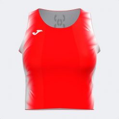 Damski tank top Joma Top Elite Xi. Białe topy damskie Joma, l, bez wzorów, sportowe, bez kołnierzyka, bez ramiączek. Za 264.00 zł.
