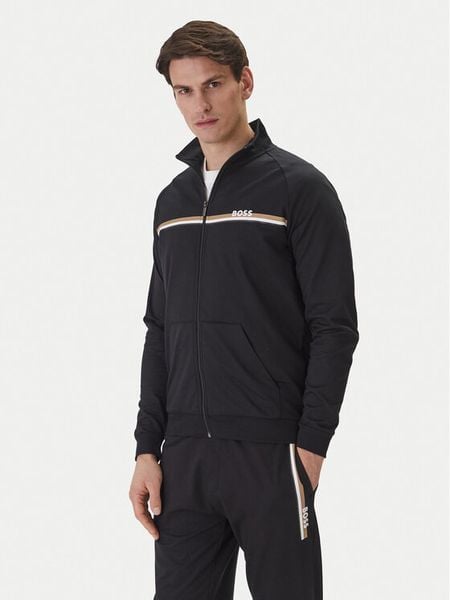 BOSS Bluza Authentic 50554779 Czarny Regular Fit. Czarne bluzy męskie Boss, m, bez wzorów, z bawełny, bez ramiączek, bez kaptura. Za 429.99 zł.