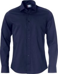 Clique Clark koszula męska z długim rękawem 100% bawełna regular fit. Niebieskie koszule męskie CLIQUE, m, bez wzorów, z bawełny, bez kołnierzyka, bez ramiączek. Za 211.81 zł.