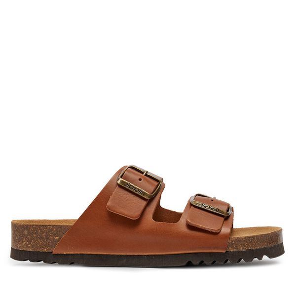 Klapki Scholl. Brązowe klapki męskie Scholl, bez wzorów, bez zapięcia. Za 229.99 zł.