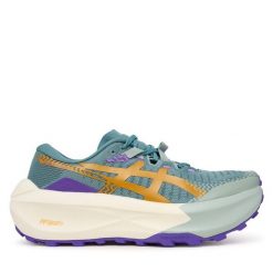 Buty do biegania Asics. Niebieskie obuwie sportowe damskie Asics, bez wzorów, bez zapięcia, do biegania. Za 799.99 zł.