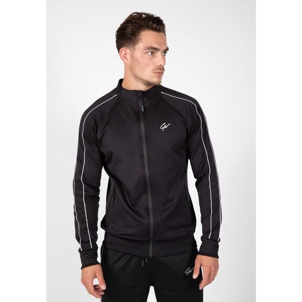 Bluza fitness męska Gorilla Wear Wenden Track Jacket. Białe bluzy męskie GORILLA WEAR, m, bez wzorów, sportowe, bez ramiączek, bez kaptura. Za 309.00 zł.