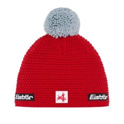 Czapka Eisbar Jamie Pompon MÜ SA. Czerwone czapki męskie Eisbar, bez wzorów, z wełny. Za 249.90 zł.