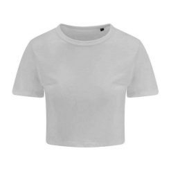 Top Damski / Damski Triblend Crop Top. Białe topy damskie AWDIS, l, bez wzorów, sportowe, bez kołnierzyka, bez ramiączek. Za 69.99 zł.