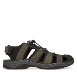 Sandały Manitu. Szare sandały męskie Manitu, bez wzorów, bez zapięcia. Za 259.99 zł.