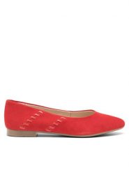 Lasocki Baleriny RST-KAJA-34 Czerwony. Czerwone balerinki damskie Lasocki, bez wzorów, ze skóry, bez obcasa, bez zapięcia. Za 169.99 zł.