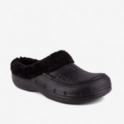 Męskie ocieplane sandały Coqui Husky. Czarne sandały męskie Coqui, bez wzorów, z materiału, eleganckie, bez zapięcia. Za 135.99 zł.