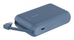 BELKIN POWERBANK 10 000 MAH, 20W, KABEL USB-C, BLUE. Niebieskie powerbanki Belkin. Za 101.99 zł.