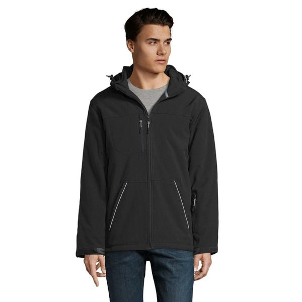 Męska Kurtka Rock Padded Soft Shell Jacket. Czarne kurtki męskie SOL'S, m, bez wzorów, rockowe, bez kaptura. Za 506.99 zł.