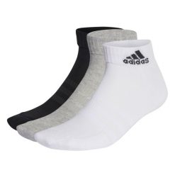 Skarpety adidas Cushioned Sportswear Ankle Socks 3p. Białe skarpetki damskie Adidas, bez wzorów, z bawełny. Za 58.55 zł.
