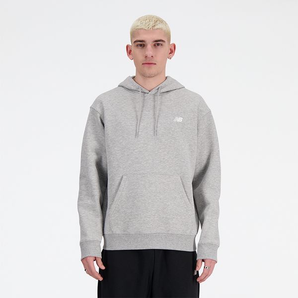 Bluza męska New Balance MT41508AG – szara. Szare bluzy męskie New Balance, m, z aplikacjami, z bawełny, bez kaptura. Za 299.99 zł.