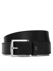 Tommy Hilfiger Pasek Denton Square Buckle Leather Belt AM0AM14188 Czarny. Czarne paski męskie Tommy Hilfiger, ze skóry. Za 259.99 zł.