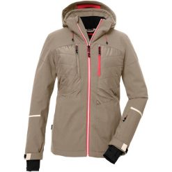 Kurtka damska Killtec KSW 86 WMN SKI JCKT. Brązowe kurtki sportowe damskie KILLTEC, na zimę, bez wzorów, bez ramiączek, bez kaptura, narciarskie. Za 849.99 zł.