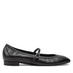 Baleriny Stuart Weitzman. Czarne balerinki damskie Stuart Weitzman, bez wzorów, bez obcasa, bez zapięcia. Za 1,439.00 zł.