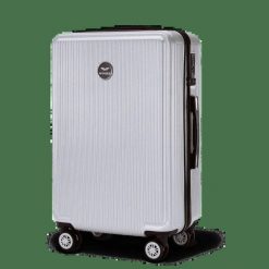 Walizka średnia Wings PC African Eagle 2.0 24" SILVER. Szare walizki męskie Wings, bez wzorów, z materiału, średnie. Za 259.90 zł.
