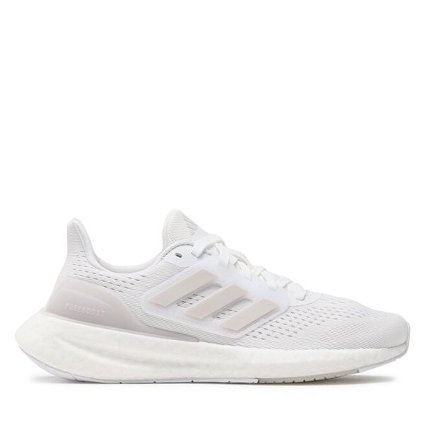 Buty do biegania adidas. Białe obuwie sportowe damskie Adidas, bez wzorów, bez zapięcia, do biegania. Za 399.99 zł.