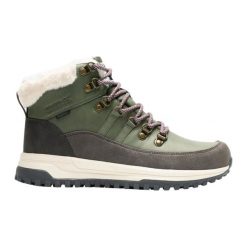 Damskie buty Elbourne. Zielone obuwie trekkingowe damskie Regatta, z materiału, bez zapięcia. Za 297.50 zł.