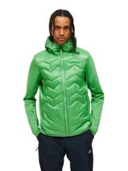 Kurtka Peak Performance męska Elevate Liner Hybrid Hood Jacket zielona - XL. Zielone kurtki męskie Peak Performance, l, bez wzorów, z elastanu, bez kaptura. Za 919.00 zł.
