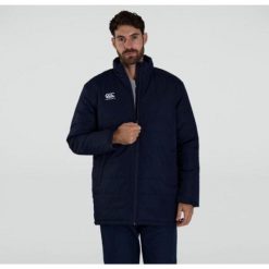 Kurtka puchowa Canterbury. Niebieskie kurtki męskie CANTERBURY, s, bez wzorów, z puchu, sportowe, bez kaptura. Za 639.50 zł.