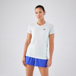 Koszulka tenisowa damska Artengo Light. Czerwone bluzki damskie ARTENGO, xs, bez wzorów, z dzianiny, sportowe, bez kołnierzyka, bez ramiączek. Za 89.99 zł.