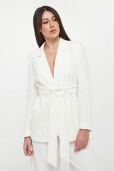 Marynarka damska z paskiem TWINSET. Marynarki i żakiety damskie Twinset Milano, bez wzorów, bez kołnierzyka, bez ramiączek. Za 1,169.00 zł.