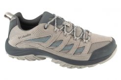 Buty trekkingowe męskie, Crestwood Waterproof. Szare trekkingi męskie Columbia, z materiału, przed kostkę, bez zapięcia. Za 369.99 zł.