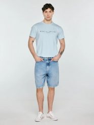 Koszulka męska z nadrukiem niebieska Oliver 400. Niebieskie t-shirty męskie BIG STAR, l, bez wzorów, z dzianiny, bez kołnierzyka, bez ramiączek. Za 99.99 zł.