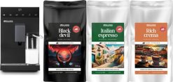 Ekspres ciśnieniowy 4Swiss 4Swiss A23 Siena + zestaw kaw 3x 500g. Ekspresy ciśnieniowe 4swiss. Za 1,699.00 zł.