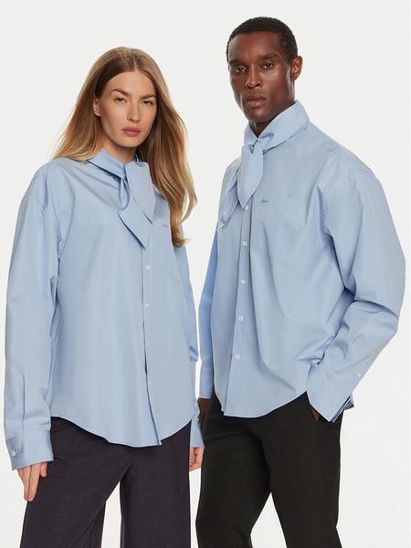 AMI Paris Koszula USH104CO0063 Niebieski Regular Fit. Niebieskie koszule męskie AMI PARIS, m, bez wzorów, z bawełny, bez kołnierzyka, bez ramiączek. Za 1,279.00 zł.