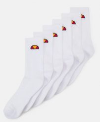 SKARPETKI ELLESSE BIAŁE 6 PAR DŁUGIE UNISEX 35/38. Białe skarpety męskie Ellesse, bez wzorów, z bawełny. Za 38.00 zł.