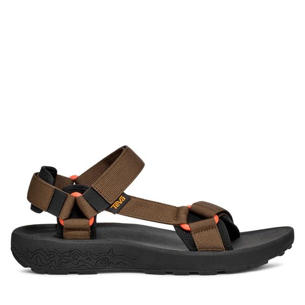 Sandały Teva. Brązowe buty sportowe męskie Teva, bez wzorów, bez zapięcia. Za 419.99 zł.