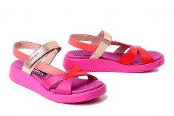 WONDERS C-6552 fucsia, sandały damskie. Czerwone sandały damskie Wonders, bez wzorów, bez obcasa, bez zapięcia. Za 539.90 zł.