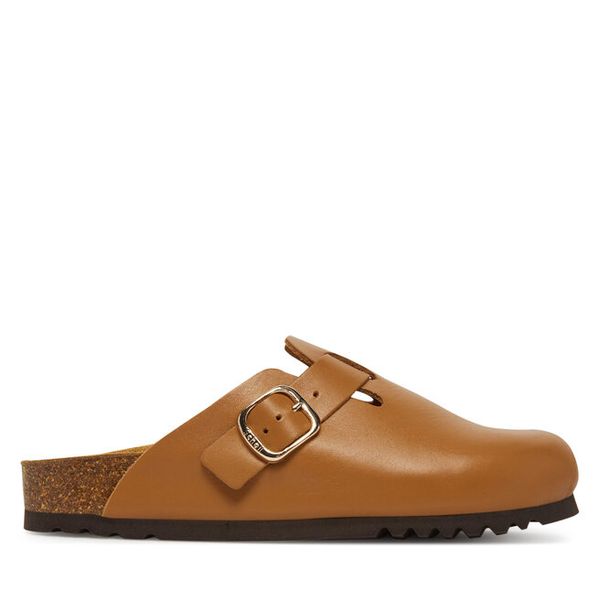 Klapki Scholl. Brązowe klapki damskie Scholl, bez wzorów, bez obcasa, bez zapięcia. Za 249.99 zł.