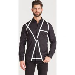 KOSZULA Armani Exchange. Czarne koszule męskie Armani Exchange, l, bez wzorów, z bawełny, bez kołnierzyka, bez ramiączek. Za 221.00 zł.