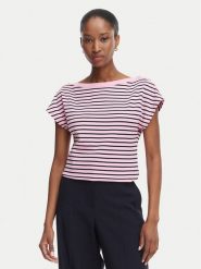 Tommy Hilfiger T-Shirt Gold Btn Cap WW0WW50942 Kolorowy Slim Fit. T-shirty damskie Tommy Hilfiger, s, bez wzorów, z bawełny, bez kołnierzyka, bez ramiączek. Za 289.99 zł.