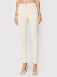 Guess Spodnie materiałowe Zoe W2YB01 K8RN0 Beżowy Regular Fit. Brązowe spodnie materiałowe damskie Guess, z aplikacjami, z materiału. Za 359.99 zł.