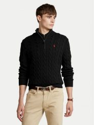 Polo Ralph Lauren Sweter 710810841006 Czarny Regular Fit. Czarne swetry męskie Polo Ralph Lauren, m, bez wzorów, z bawełny, bez kołnierzyka, bez ramiączek. Za 1,049.00 zł.