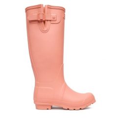 Kalosze Hunter. Czerwone kalosze damskie Hunter, bez wzorów, bez zapięcia. Za 349.99 zł.