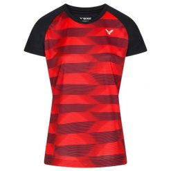 Koszulka do tenisa damska Victor T-34102 CD. Czarne bluzki damskie Victor, s, bez wzorów, z poliesteru, sportowe, bez kołnierzyka, bez ramiączek. Za 168.00 zł.