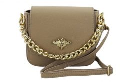 Listonoszka skórzana BARBERINI'S 949-2 beżowa. Brązowe torebki wizytowe damskie Barberinis, bez wzorów, ze skóry, małe, bez dodatków. Za 243.99 zł.