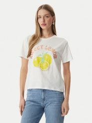 Morgan T-Shirt 261-DLEMON Biały Regular Fit. Białe t-shirty damskie Morgan, m, bez wzorów, z bawełny, bez kołnierzyka, bez ramiączek. Za 129.99 zł.