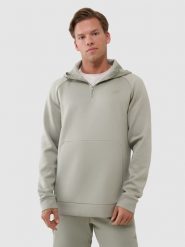 4F Bluza treningowa regular szybkoschnąca męska - khaki XL. Brązowe bluzy sportowe męskie 4F, m, bez wzorów, z dzianiny, z kapturem, do biegania. W wyprzedaży za 159.99 zł.